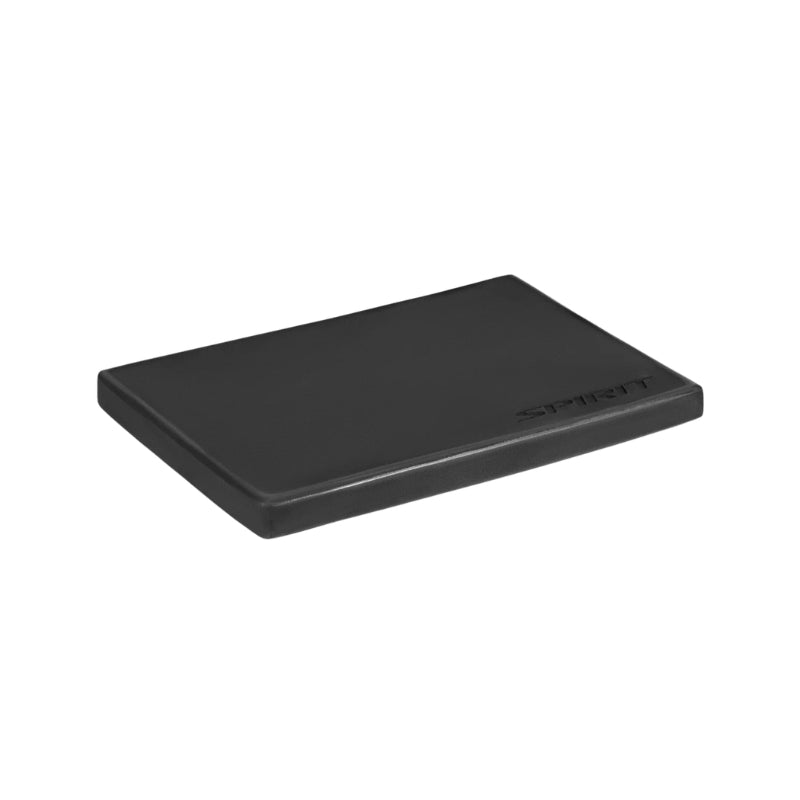 Black electronic device with 'Spigen' branding on a white background