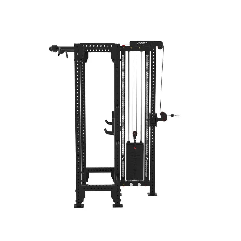 JORDAN J75 Adjustable T Rack Cable Machine – All-in-One Pulley & Power Rack System - Home Gym Pro