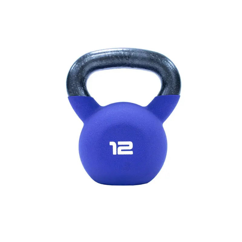 The Jordan JORDAN Neoprene Kettlebell, color-coded in orange with a metal handle and white 24 on the front, is ideal for strength and functional training. Displayed on a white background.