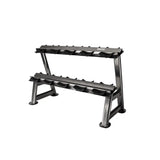 JORDAN Compact 5-Pair Horizontal Dumbbell Storage Rack – Space-Saving 2-Tier Design - Home Gym Pro