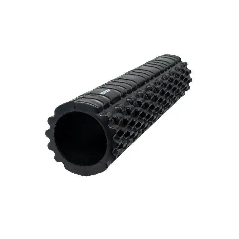 The Jordan Medium-Density Massage Roller – Everyday Foam Roller features a textured black, grid-like surface with Jordan printed in white, perfect for daily recovery and muscle relief. Pictured horizontally on a white background.