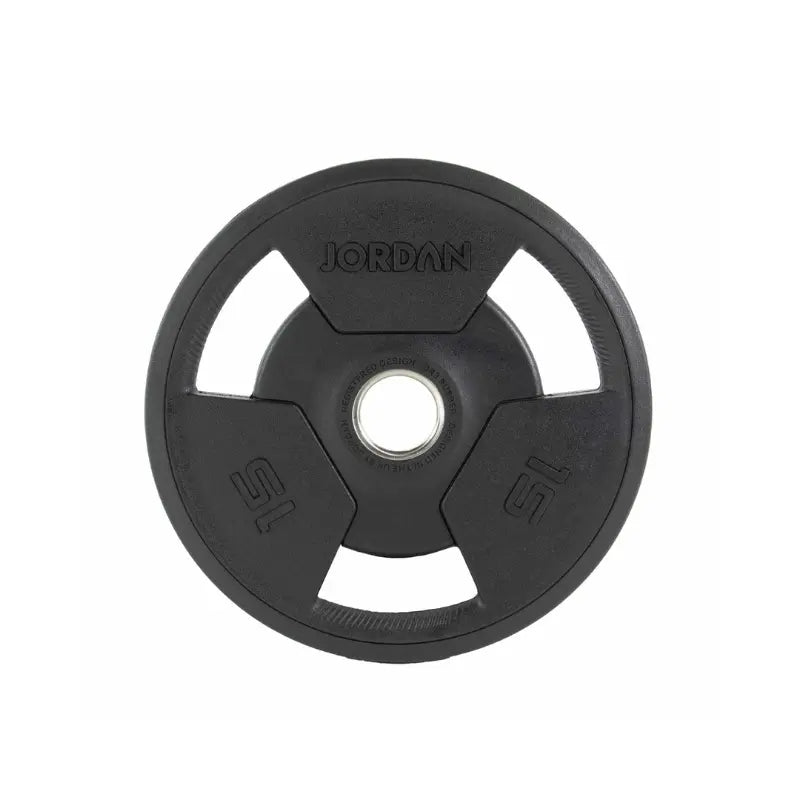 JORDAN Rubber Olympic Tri-Grip Weight Plates - Home Gym Pro
