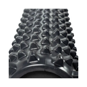The Jordan Deep Tissue Foam Roller – High-Density Recovery Tool in black, featuring a grid pattern, is shown on a white background—perfect for muscle massage, physical therapy, and recovery.