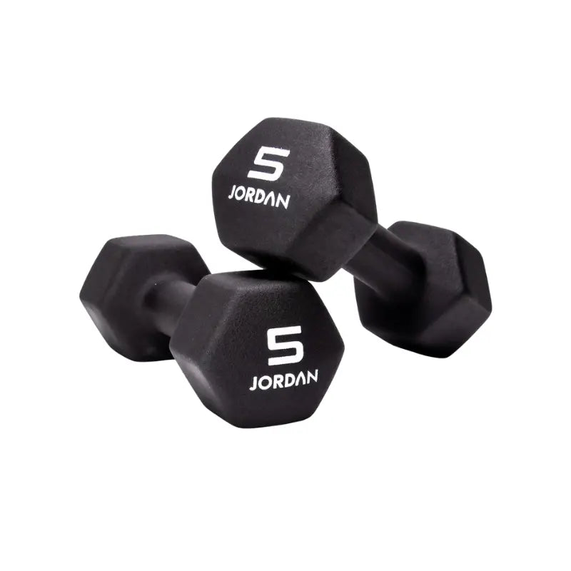 JORDAN Neoprene Studio Dumbbells – Colour-Coded Hex Weights for Home & Studio - Home Gym Pro