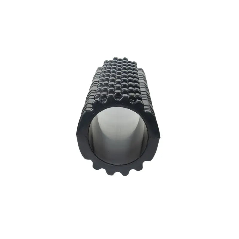 The Jordan Medium-Density Massage Roller – Everyday Foam Roller features a textured black, grid-like surface with Jordan printed in white, perfect for daily recovery and muscle relief. Pictured horizontally on a white background.