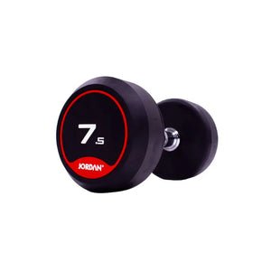 JORDAN Solid Rubber Dumbbells – Premium Weights for Strength & Functional Fitness - Home Gym Pro