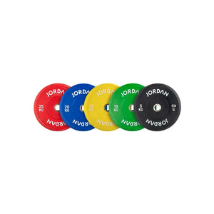 JORDAN Coloured Rubber Bumper Plates | Olympic Standard | 100kg & 150kg Sets Available - Home Gym Pro