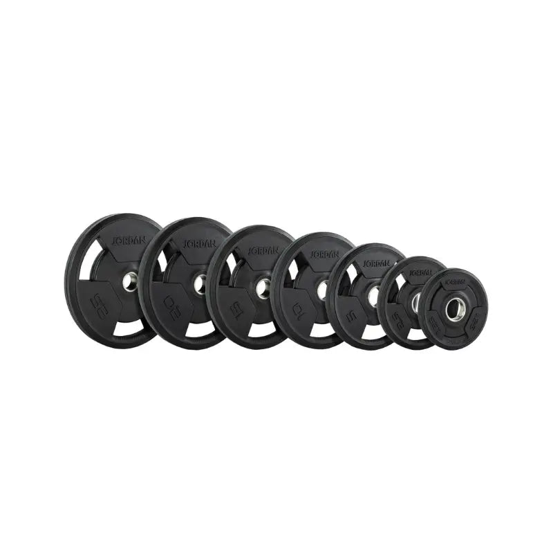 JORDAN Rubber Olympic Tri-Grip Weight Plates - Home Gym Pro