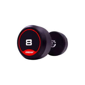 JORDAN Solid Rubber Dumbbells – Premium Weights for Strength & Functional Fitness - Home Gym Pro