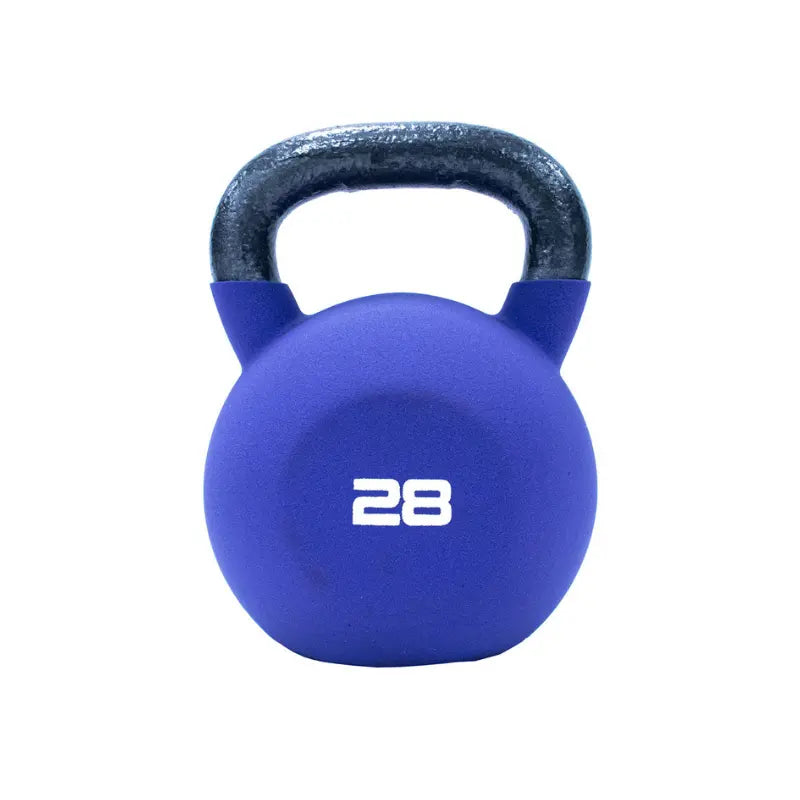 The Jordan JORDAN Neoprene Kettlebell, color-coded in orange with a metal handle and white 24 on the front, is ideal for strength and functional training. Displayed on a white background.