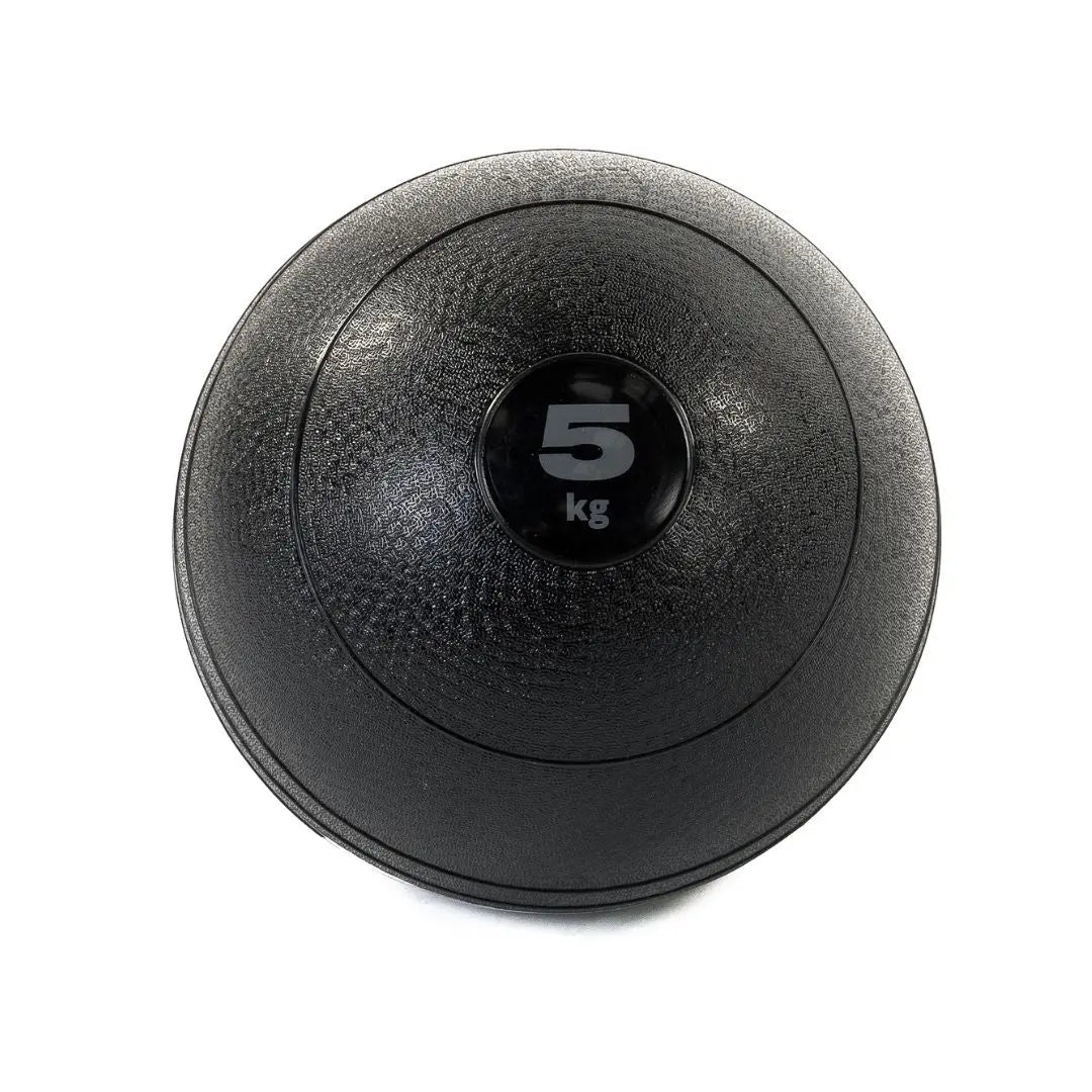The Attack Fitness Slam Ball, a black textured 3 kg non-bounce weighted ball for functional power and conditioning, is shown from above with 3 kg printed in white at the center against a white background.