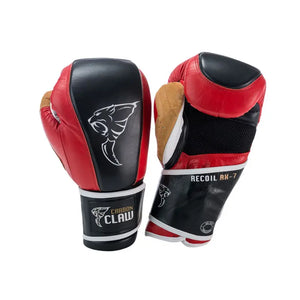 Pair of boxing gloves with 'Carbon Claw' branding on a white background