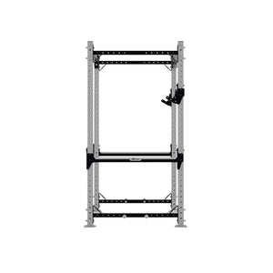 The Exigo X70 Compact Power Rack by Exigo is a freestanding power rack with adjustable holes, pull-up bar, and two horizontal supports—ideal for weightlifting and gym workouts in any home gym.
