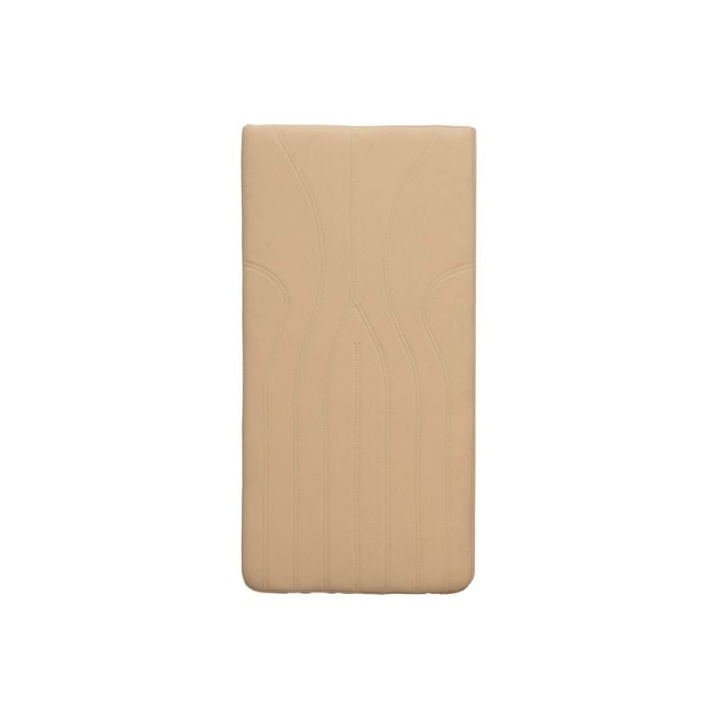 The HEGREN Mat Converter by Hegren is a rectangular beige reformer attachment with subtle stitched patterns, shown on a plain white background, providing a flat, comfortable Pilates platform for your workouts.