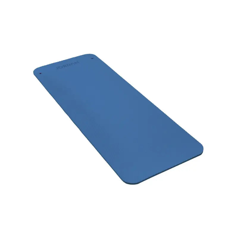 The JORDAN Fitness Mat by Jordan, available in multiple sizes, colors, and 9mm or 19mm thickness, is a black rectangular mat with a textured surface—perfect for home gyms or yoga—shown flat on a white background.