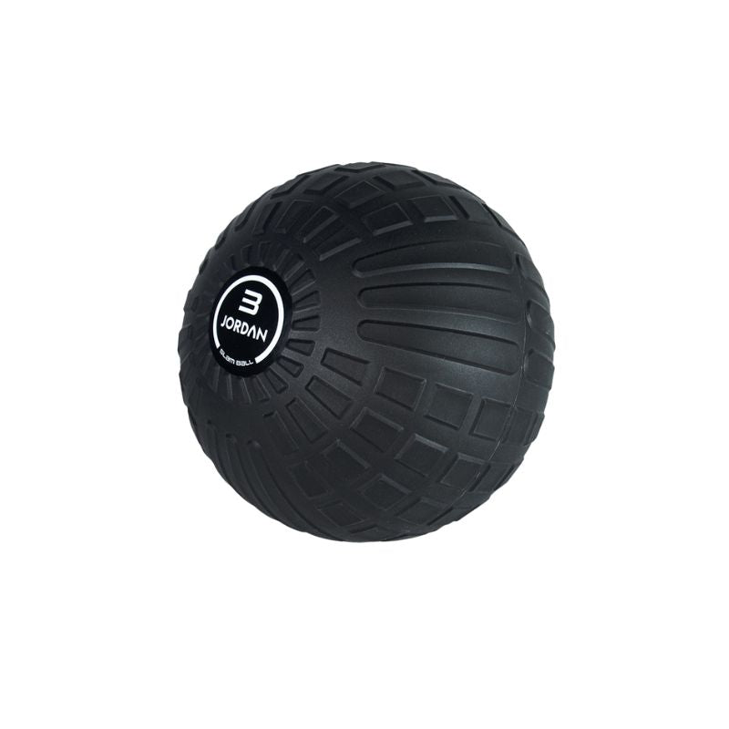 The JORDAN High-Performance Slam Ball by Jordan features a black textured, patterned surface and a round label reading "Jordan" and "10KG" in white—perfect for high-intensity training or strength workouts.