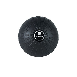 The JORDAN High-Performance Slam Ball from Jordan features a black, textured surface with "5 JORDAN SLAM BALL" in white at the center—perfect for high-intensity training and strength workouts.