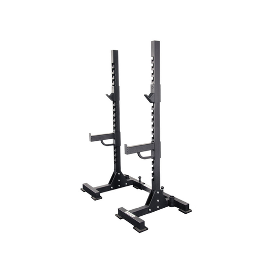 JORDAN HELIX Adjustable Squat Stand – Compact, Heavy-Duty Rack (Incl. J-Hooks & Safety Arms) - Home Gym Pro