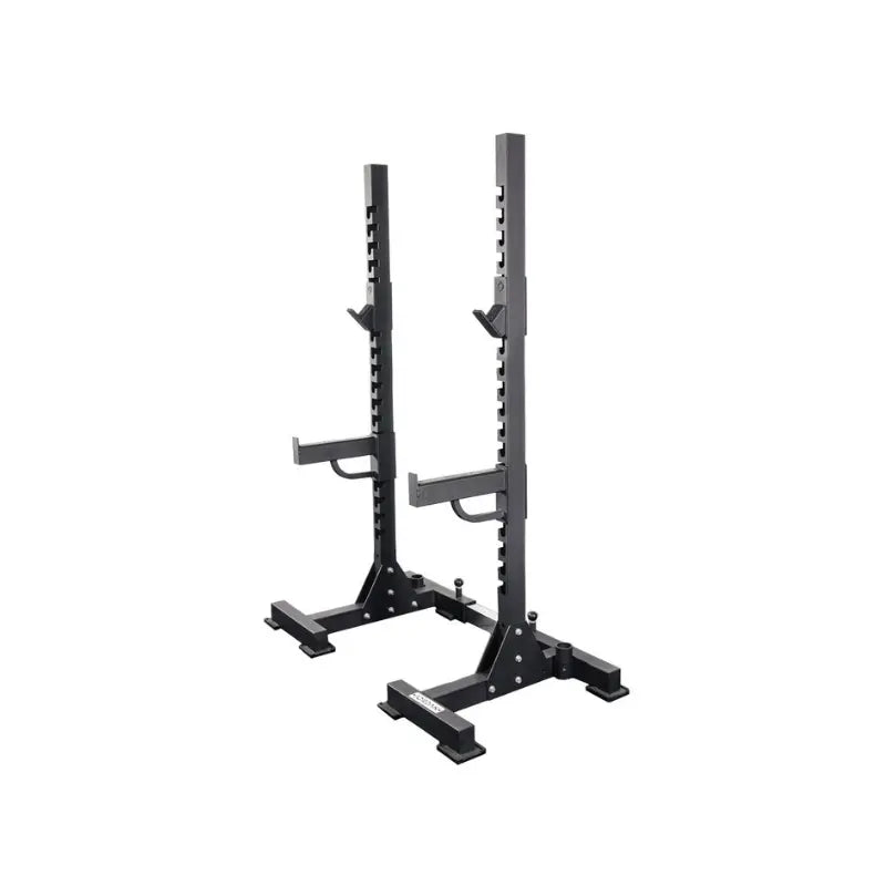 JORDAN HELIX Adjustable Squat Stand – Compact, Heavy-Duty Rack (Incl. J-Hooks & Safety Arms) - Home Gym Pro