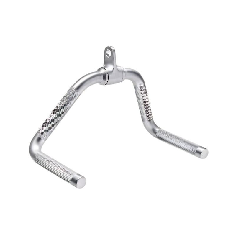 Chrome open row cable attachment on a white background