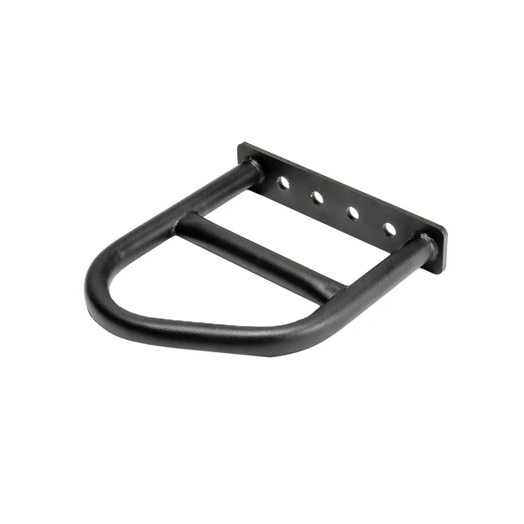 The JORDAN HELIX Multi Handle Attachment (Pair) by Jordan is designed for durable wall-mounting with two angled arms, securely holding a bike horizontally. Multiple mounting holes ensure stable attachment and safety for your ride.
