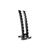 Metal dumbbell rack on a white background